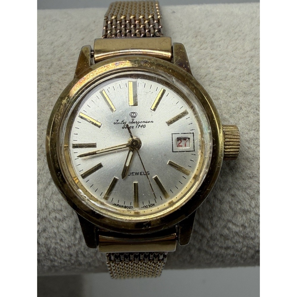 Jules Jurgensen Working Ladies Manual Wind Vintage Watch 23MM 8" Stainless Band